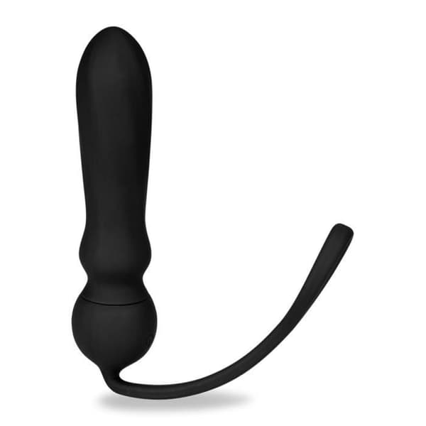 Adele vibrerande analplugg och cockring - Black Plug and Play Collection