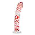 Miniatyrbild 3 av 4: Glasdildo - Perfection Red - Böjd för G-punktsstimulering - 17,5 cm - 3,5 cm