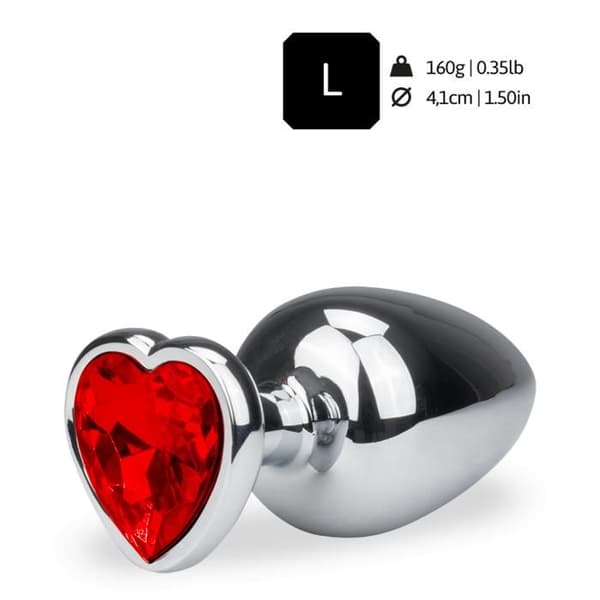 Bijou anal rosebud coeur L - 7 färger