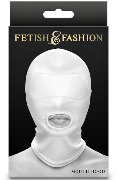Fetish & Fashion Mouth Hood White BDSM maske