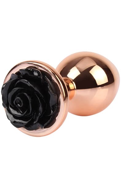 Evil Rose Anal Plug Medium Rose Gold/Black Buttplug metal
