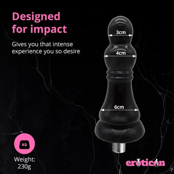 Anaalipistoke / Dildo 15,5cm - 3XLR-liitäntä - naimakoneeseen