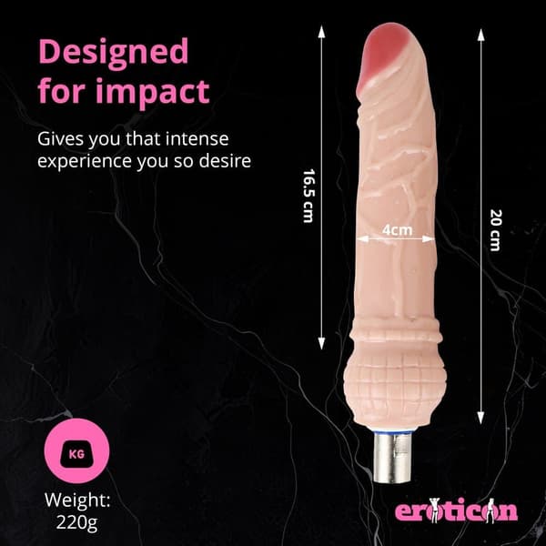 Dildo 20cm Suuri Valkoinen Eroticon vitun koneelle - Super realistinen muotoilu