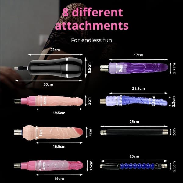 Khalifa Sex Machine Eroticonista 8 lisälaitteella - Tehokas moottori, Unisex-käyttö, huomaamattomasti pakattu, lopullinen nautinto - Sexmachine