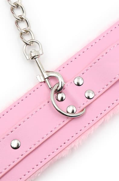 Premium Fur Lined Wrist Restraints Pink Käsiraudat