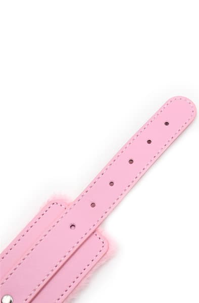 Premium Fur Lined Wrist Restraints Pink Käsiraudat