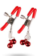 Miniatyrbild 1 av 3: Double Bell Nipple Clamp Red Blygdläppsklämmor