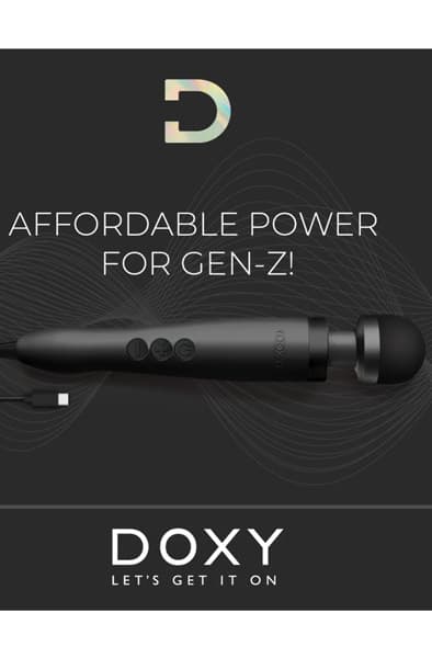 Doxy 3 USB-C Wand Vibrator Matte Black Magic Massager Wands