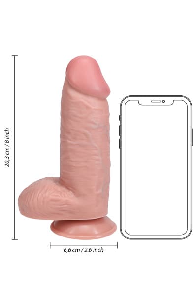Realrock Extra Thick Dildo 20,3 cm Realistisk dildo