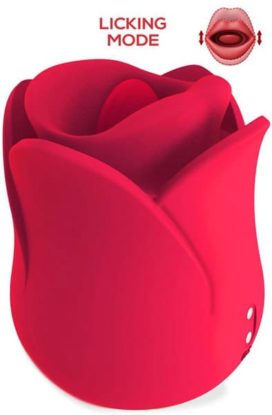 Meryl Rose Shaped Vibe Stimulator With Tongue Klitoris stimulaattori