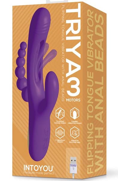 Triya Vibe With Flipping Tongue & Anal Beads G-punktsvibrator