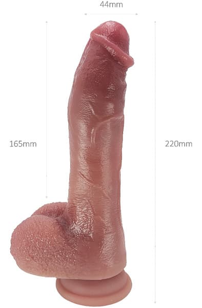 Realistic Dildo Thrusting/Warming Function 22 cm Vibrerende dildoer