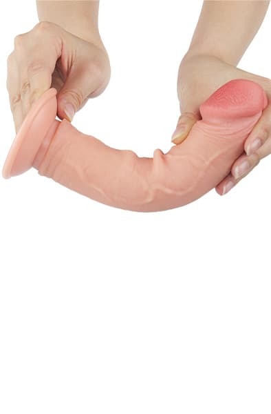 Lovetoy Sliding Skin Dual Layer Dildo 20 cm Realistisk dildo