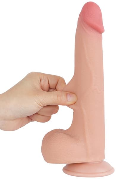 Sliding-Skin Dual Layer Dildo 20 cm Realistisk dildo