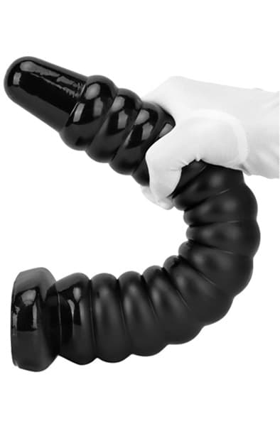 Darksil Worep Dildo Black 35 cm Ekstra tyk analdildo