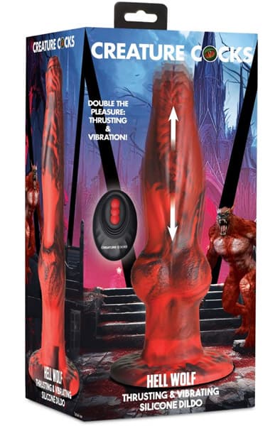 Hel-Wolf Thrusting & Vibrating Dildo 22 cm Dragon dildo