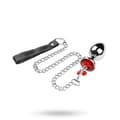 Miniatyrbilde 1 av 2: METAL PLUG RED GEMSTONE AND LEASH