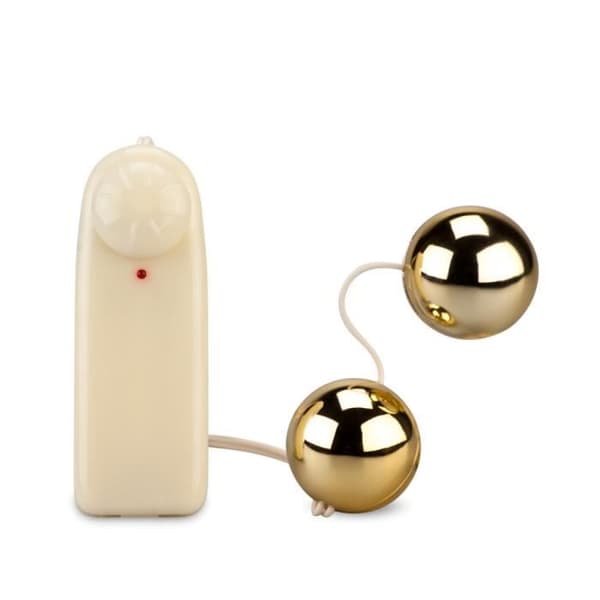 Deluxe Vibrating Metal Geisha Balls - LOVE AND VIBES - Gul - Vibrerande - Vagina