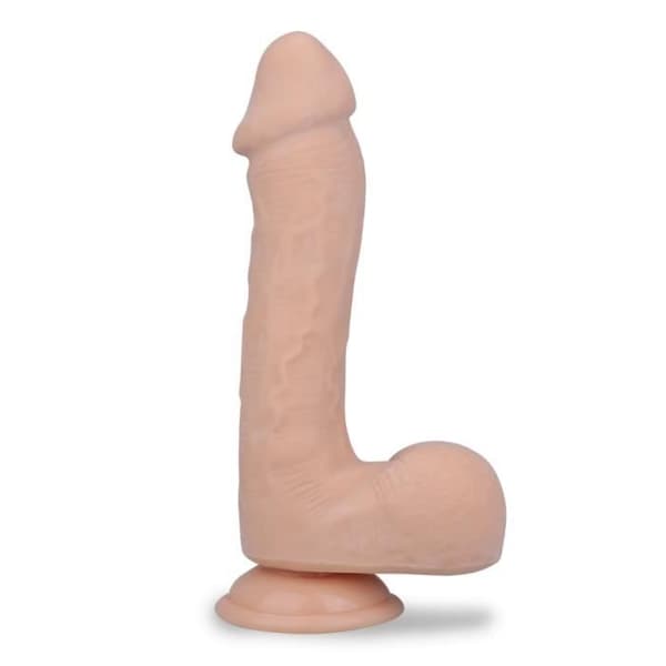Realistisk sugdildo 23,5 cm ljus hud