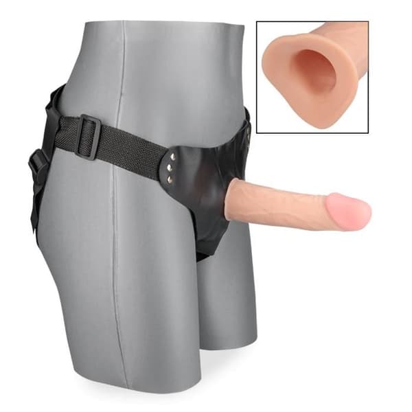 Ihålig strap-on dildo - Nathan - Medium - Anal - TPR och ABS