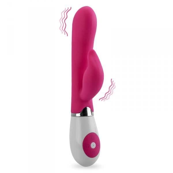 Vibromassör - KÄRLEK &amp; VIBRATIONER - Kanin Röststyrning - 30 Hastigheter - Silikon - Rosa