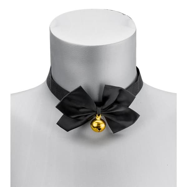 Sexigt halsband med rosett och klockor - LOVE AND VIBES Collection
