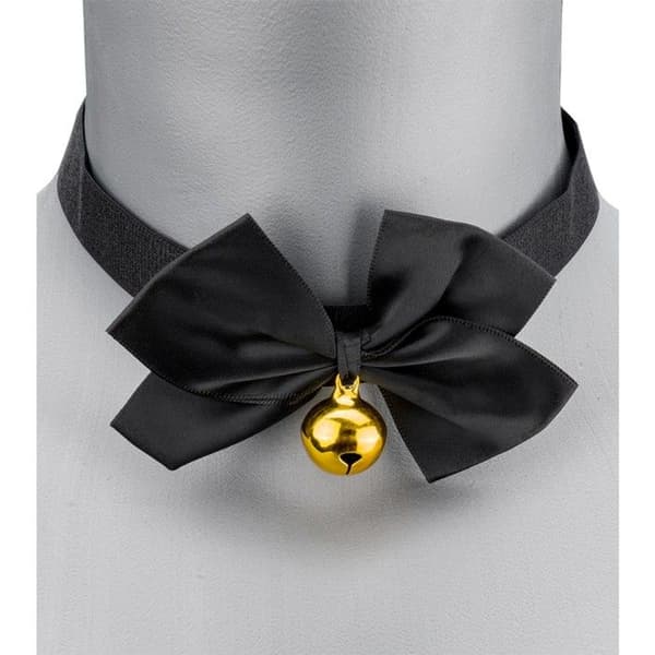 Sexigt halsband med rosett och klockor - LOVE AND VIBES Collection