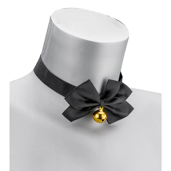 Sexigt halsband med rosett och klockor - LOVE AND VIBES Collection