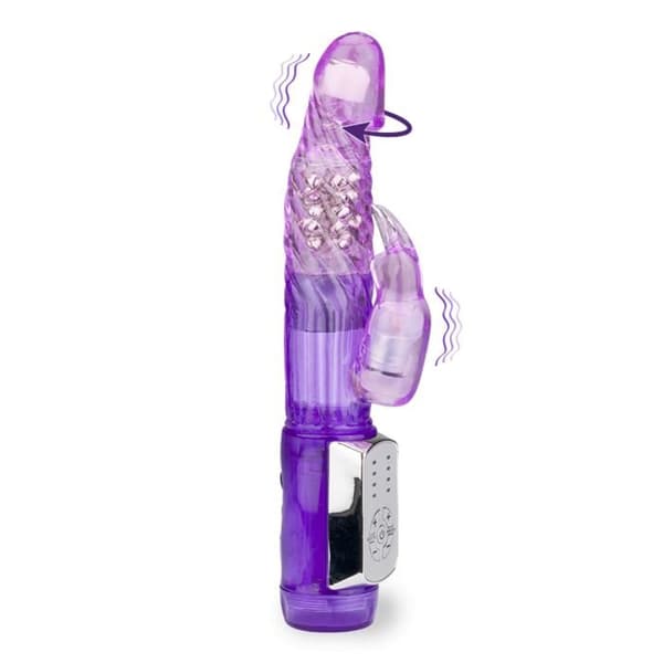Vibromassör - KÄRLEK &amp; VIBRAR - Kanin Ultra Stimulering - 4 vibrationslägen - 4 rotationslägen - Lila