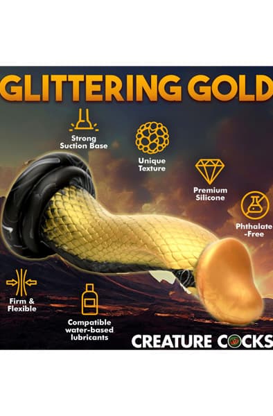 Golden Mamba Dildo 22,5 cm Dragon dildo