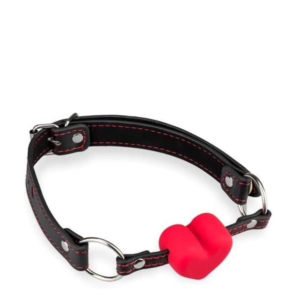 Gagboll i konstläder med silikonhjärta - LOVE AND VIBES Collection
