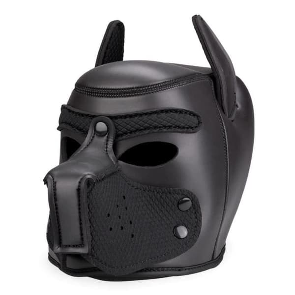 Hundhuva i neopren med färgglad nos Puppy Play Kinky storlek 2 Svart