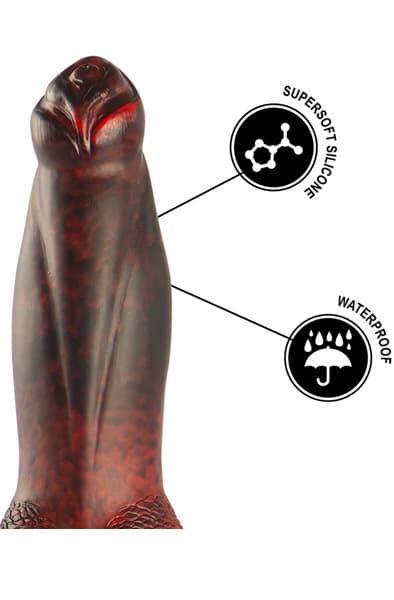 Titan In Flames Dildo With Remote 22,5 cm Dragon dildo