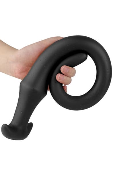 Darksil Ultra Long Slim Dildo Black L 50 cm Ekstra lang analdildo