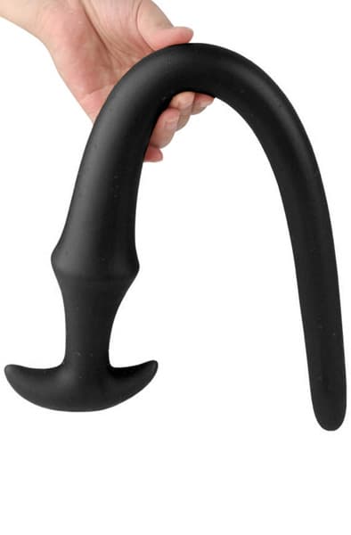 Darksil Ultra Long Slim Dildo Black L 50 cm Ekstra lang analdildo