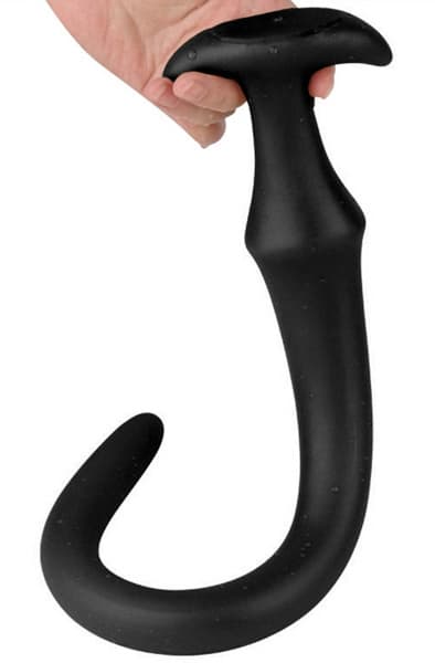 Darksil Ultra Long Slim Dildo Black L 50 cm Ekstra long analdildo