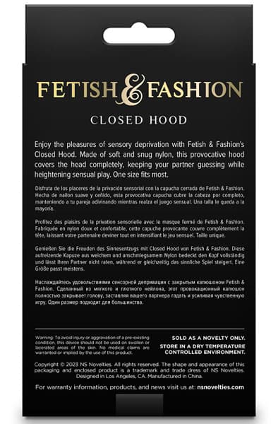 Fetish & Fashion Closed Hood Black BDSM maske