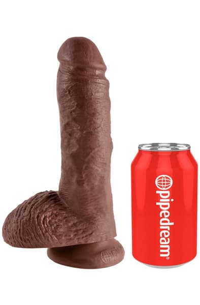 Pipedream Cock With Balls Brown 22,5 cm Realistisk dildo