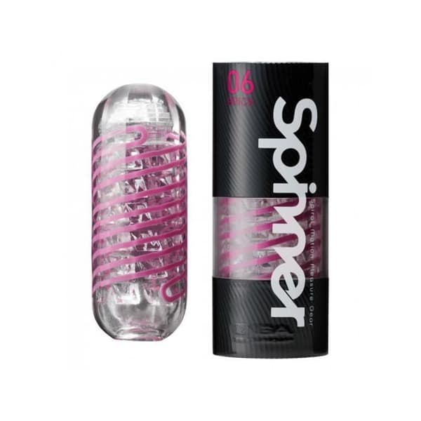 Masturbator - TENGA - SPINNER BRICK - Färg Rosa - Engångsbruk - 140 mm hög