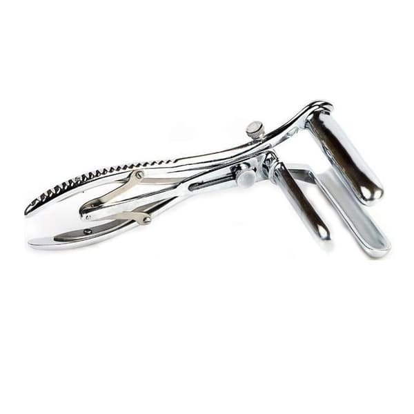 Anal spekulum - METALL HÅRT - Trippel - Kirurgisk stål - Justerbar öppning - 6 cm dilatation