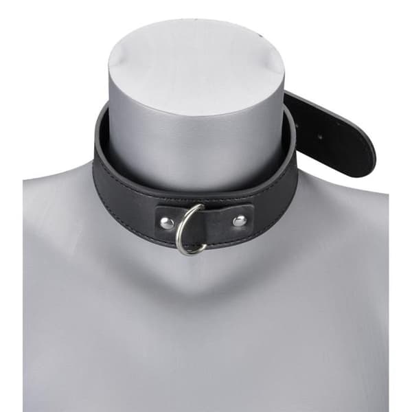 BDSM läderkrage och läderkoppel