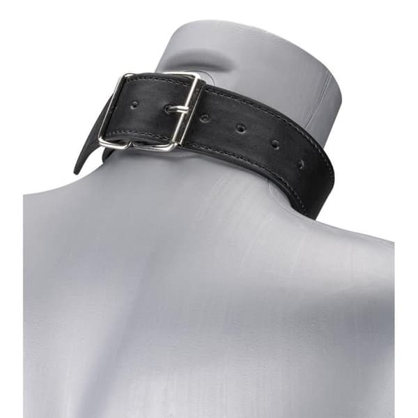 BDSM läderkrage och läderkoppel