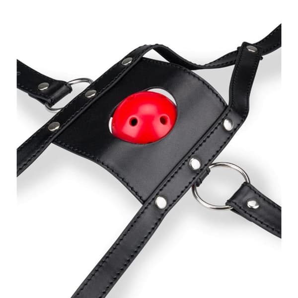 Mask läder ball gag