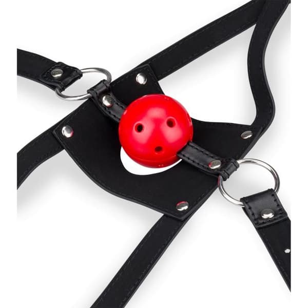 Mask läder ball gag
