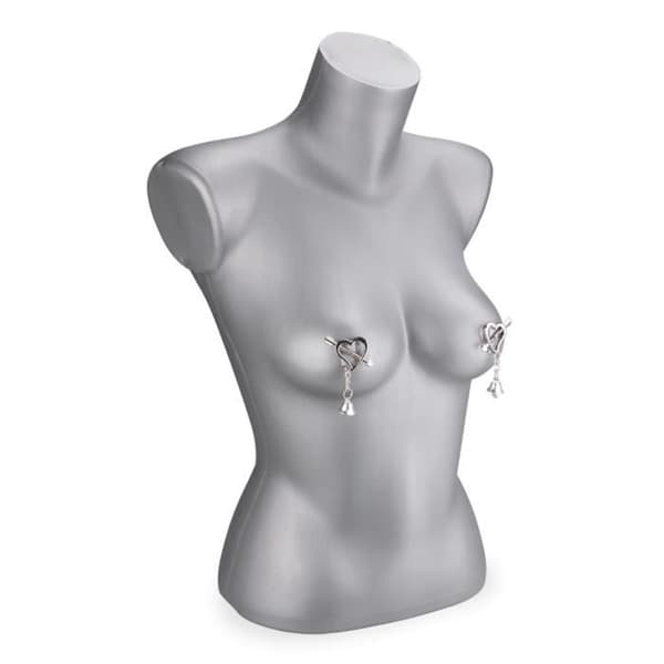 BDSM Nipple Clamps - Ej specificerat - Hearts with Bells - Intensiva Sensations - 20 gram per klämma