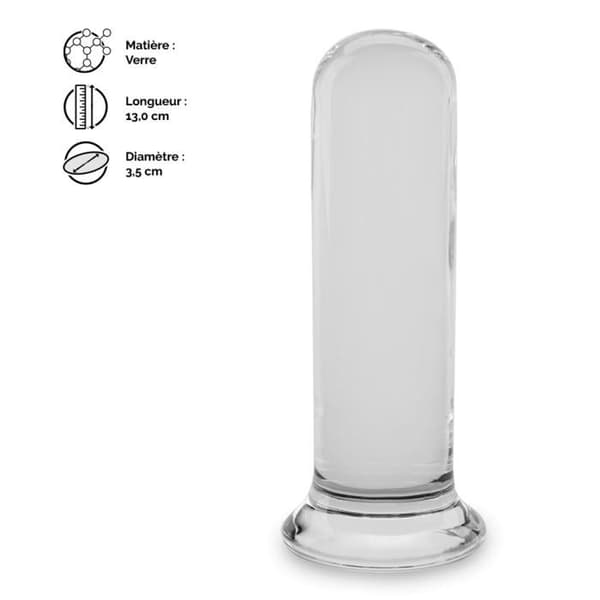 Glas analplugg 13,0cm