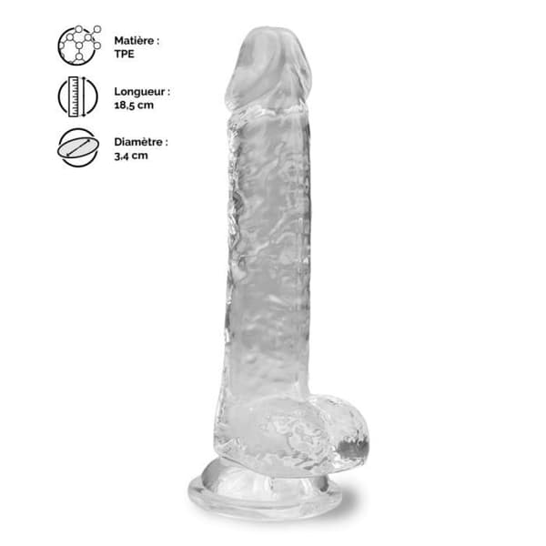Casper Crystal Transparent Realistisk sugdildo