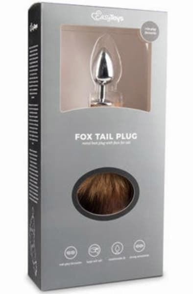 Fox Tail Plug No. 1 Silver 42 cm Analplugg med hale