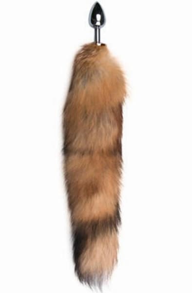 Fox Tail Plug No. 1 Silver 42 cm Analplugg med hale
