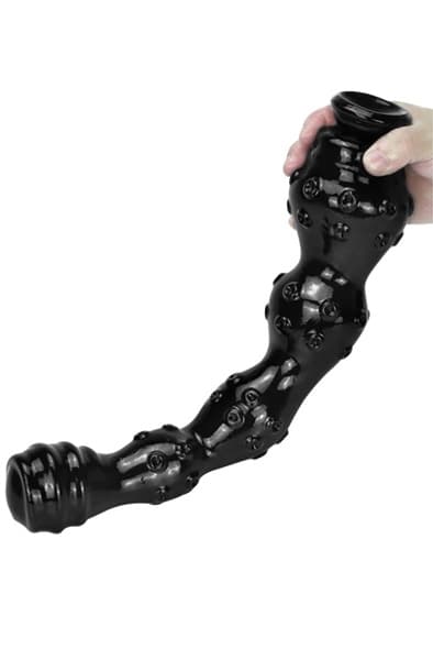 Weep Dildo Black 41 cm Ekstra tyk analdildo